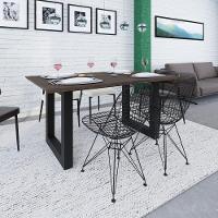 Mesa De Jantar Bronx Rg2 160x90x77cm Brmj9160rg2 Terracota - Est.preta Terracota/est.preta - 2