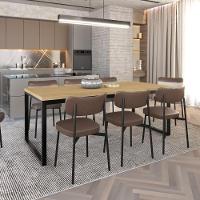 Mesa De Jantar Yon 200 X 90 X 76 Cm Vermont Oak/est.preta Vermont Oak/est.preta - 2