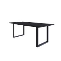 Mesa De Jantar Queens Rg2 200x90x77cm Qemj9200rg2 Preto Tx - Est.preta Preto Tx/est.preta - 1