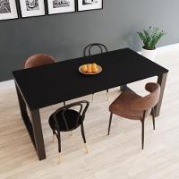 Mesa De Jantar Bronx 180x90x77cm Brmj9180 Preto Tx - Est.preta Preto Tx/est.preta