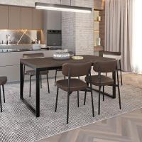 Mesa De Jantar Yon 160 X 90 X 76 Cm Terracota/est.preta Terracota/est.preta - 2