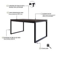 Mesa De Jantar Yon 160 X 90 X 76 Cm Terracota/est.preta Terracota/est.preta - 3