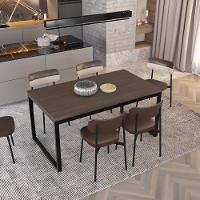 Mesa De Jantar Yon 160 X 90 X 76 Cm Terracota/est.preta Terracota/est.preta