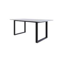 Mesa De Jantar Queens Rg2 180x90x77cm Qemj9180rg2 Branco Tx - Est.preta Branco Tx/est.preta - 1