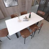 Mesa De Jantar Queens Rg2 180x90x77cm Qemj9180rg2 Branco Tx - Est.preta Branco Tx/est.preta