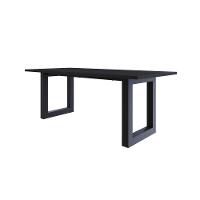Mesa De Jantar Bronx R 200x90x77cm Brmj9200r Preto Tx - Est.preta Preto Tx/est.preta - 1