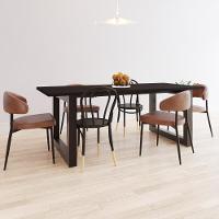 Mesa De Jantar Bronx R 200x90x77cm Brmj9200r Preto Tx - Est.preta Preto Tx/est.preta - 2