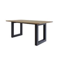 Mesa De Jantar Bronx Rg2 180x90x77cm Brmj9180rg2 Vermont Oak - Est.preta Vermont Oak/est.preta - 1