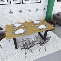 Mesa De Jantar Bronx Rg2 180x90x77cm Brmj9180rg2 Vermont Oak - Est.preta Vermont Oak/est.preta
