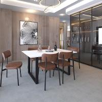 Mesa De Jantar Queens Rg2 160x90x77cm Qemj9160rg2 Branco Tx - Est.preta Branco Tx/est.preta - 2