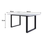 Mesa De Jantar Queens Rg2 160x90x77cm Qemj9160rg2 Branco Tx - Est.preta Branco Tx/est.preta - 6