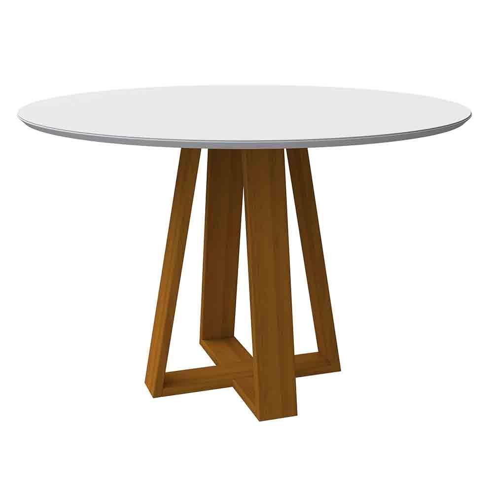 Mesa Vitória 135X135Cm - Ypê/Off White - 1