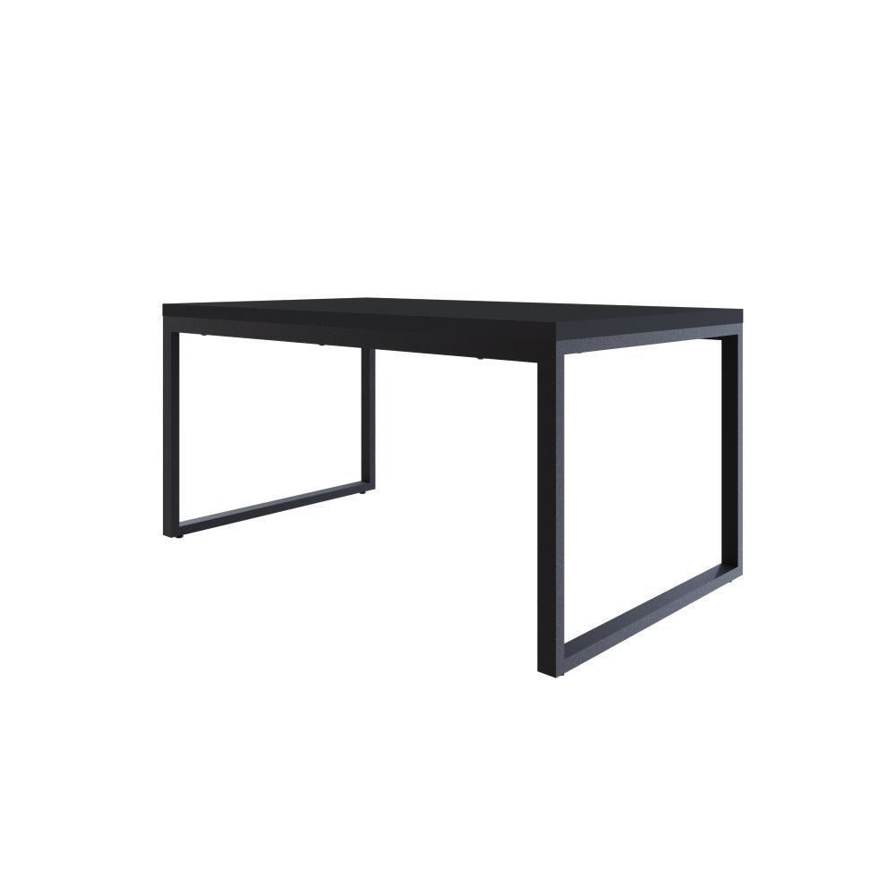 Mesa De Jantar Yon 160 X 90 X 76 Cm Preto Tx/est.preta Preto Tx/est.preta - 1