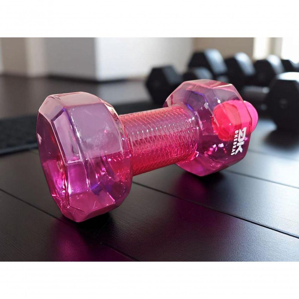 Garrafa De água Academia Halter Dk Dkebras Fitness 1,5l Rosa - 4