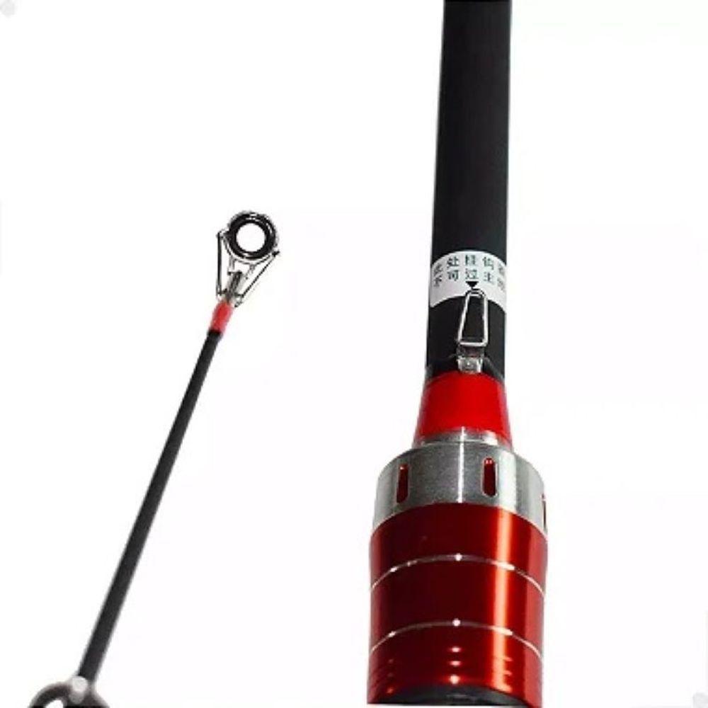 Carretilha Anti Cabeleira 19 Rolamentos E Vara Carbono 1,80m - 4