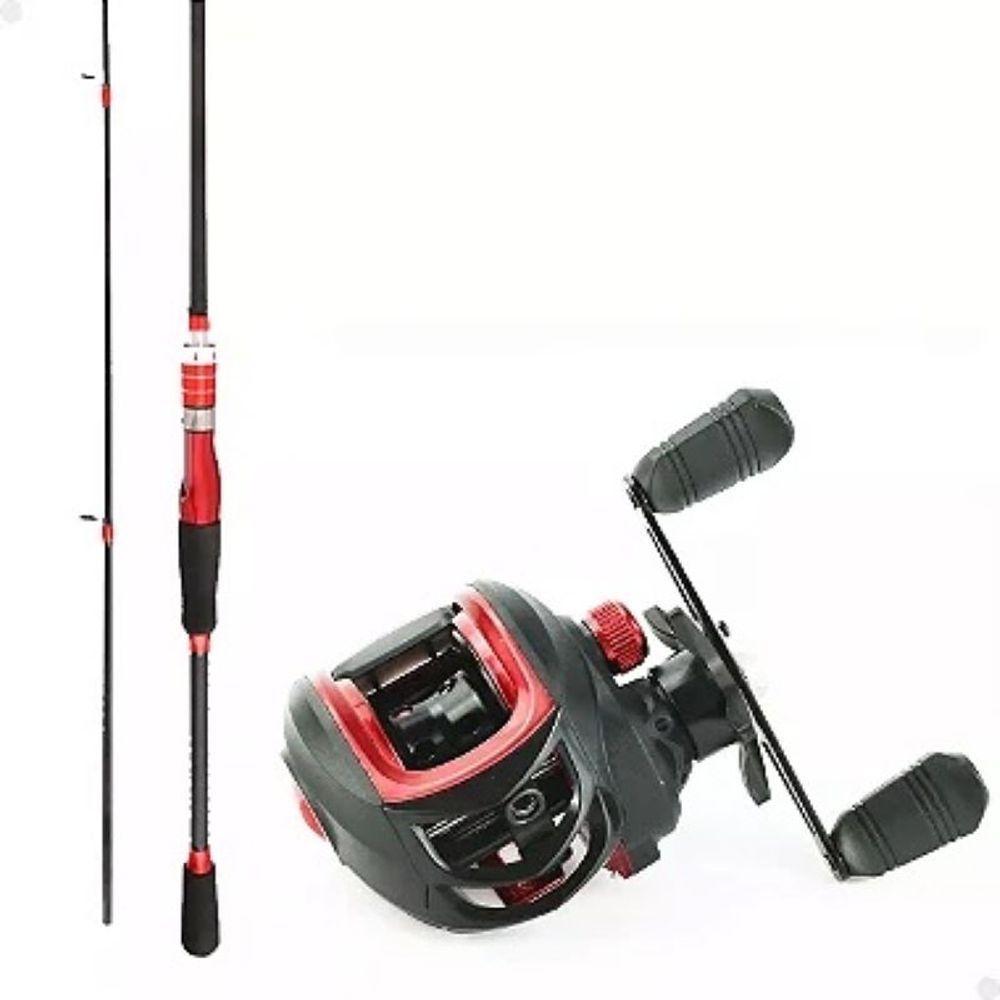 Carretilha Anti Cabeleira 19 Rolamentos E Vara Carbono 1,80m - 5