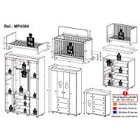 Quarto Infantil Completo Com Berço 3 Em 1 Com Colchão Incluso Multimóveis Mp4384 Branco