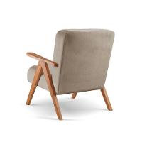 Poltrona Braço De Madeira Laguna Cor:linho Bege 103 - 7