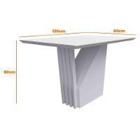 Mesa Veneza 120x80cm - Ypê/off White - 2