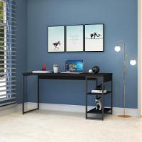 Mesa C/estante Baixa 150x64x75cm C/02 Prateleiras Preto ônix / Est.preta Preto ônix / Est.preta - 7