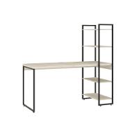 Mesa C/estante Alta 150x64x147cm C/04 Prateleiras Snow / Est.preta - 1