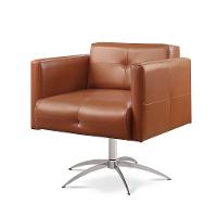 Poltrona Giratória Angra Base Cromada Cor:material Sintético Caramelo 302 - 5