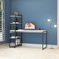 Mesa C/estante Alta 150x64x147cm C/04 Prateleiras Branco Chess / Est.preta - 5