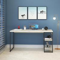 Mesa C/estante Baixa 150x64x75cm Com 02 Prateleiras Snow / Est.preta