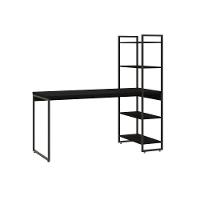 Mesa C/estante Alta 150x64x147cm Com 04 Prateleiras Preto ônix / Est.preta - 1