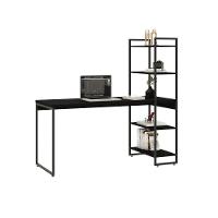 Mesa C/estante Alta 150x64x147cm Com 04 Prateleiras Preto ônix / Est.preta - 5