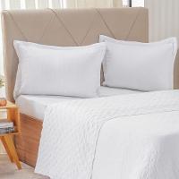 Kit Colcha Queen Santorini New 240x260cm Branco - 2