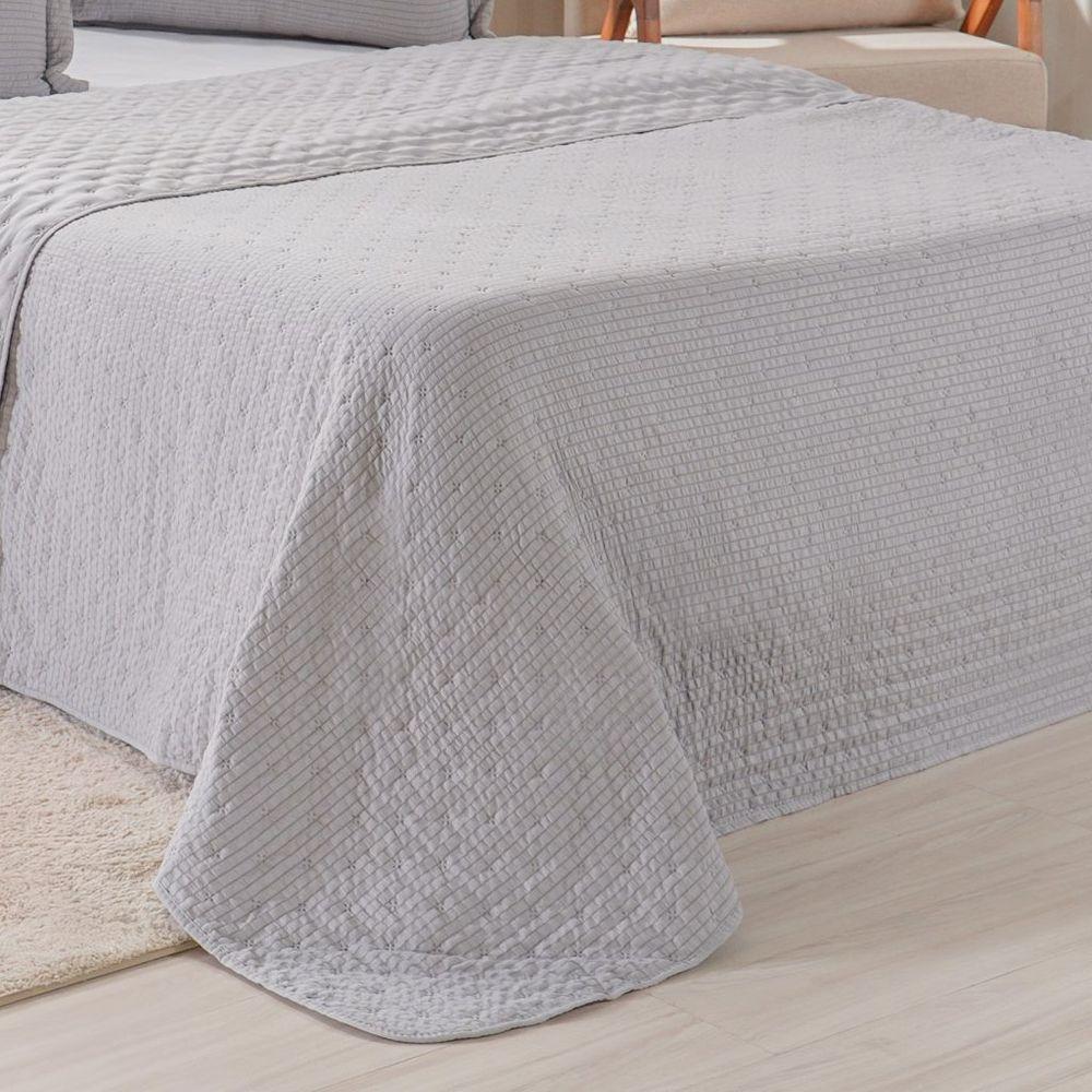 Kit Colcha Queen Santorini New 240x260cm Platina - 5