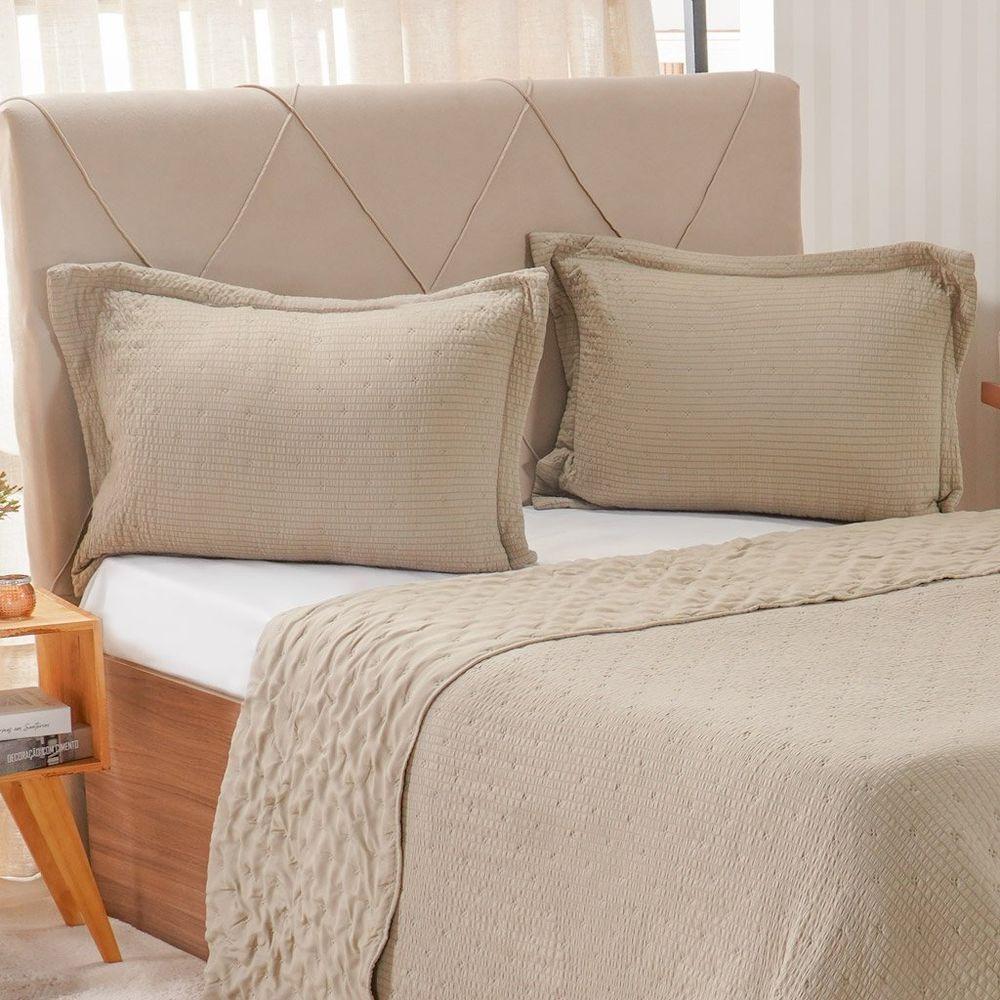 Kit Colcha Queen Santorini New 240x260cm Linho - 2