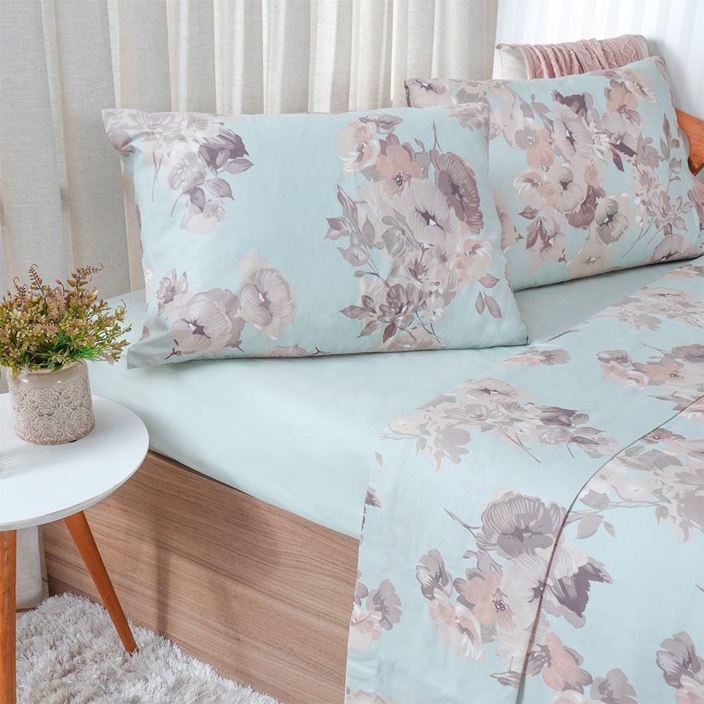 Jogo De Cama Solteiro 3 Pçs 150 Fios Super Macio 100% Algodão Garten - 4