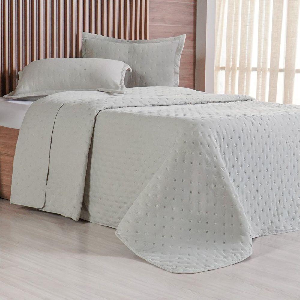 Kit Colcha Queen Miraggio New Soft 240x260cm Verde Alfafa - 1