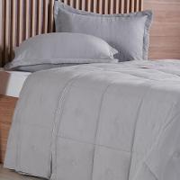 Edredom Super King Toque De Plumas 260 Fios New 260x280cm Platina - 2