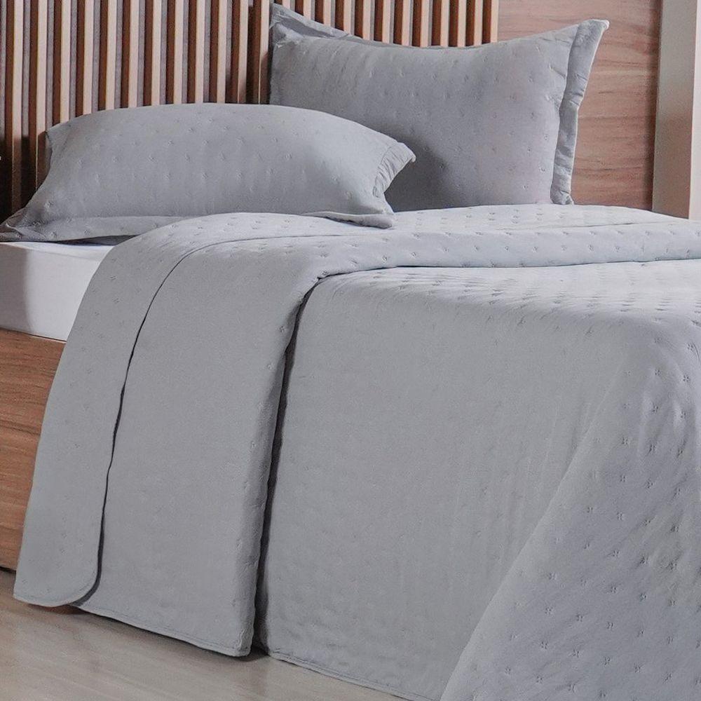 Kit Colcha Casal Miraggio New Soft 220x240cm Platina - 4