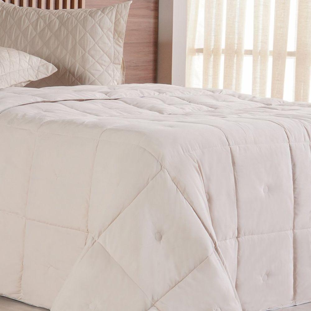 Edredom Casal Toque De Plumas 260 Fios New 180x220cm Amendoa - 4