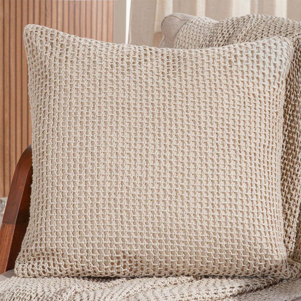 Capa De Almofada Atacama New Decotiva 45x45cm Amendoa - 3
