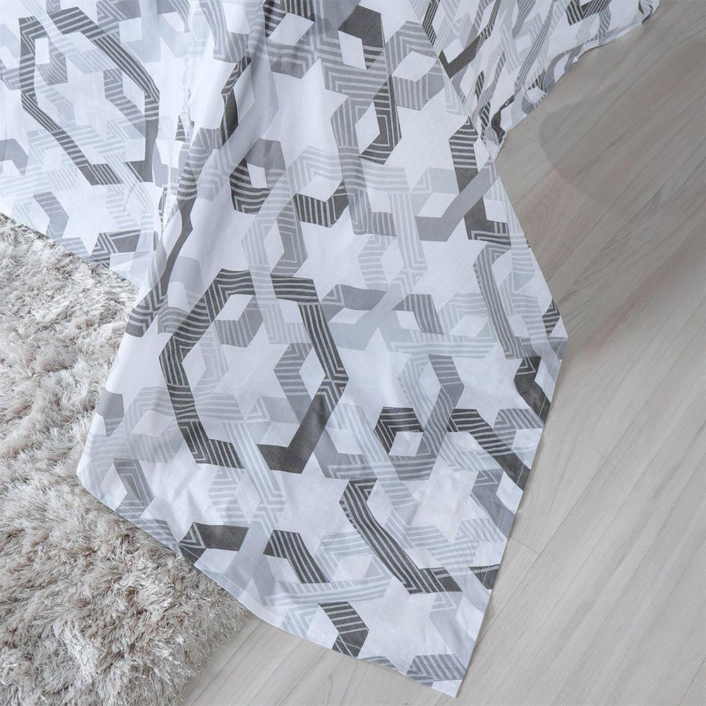 Jogo De Cama Solteiro 3 Pçs 150 Fios Super Macio 100% Algodão Fliese - 4