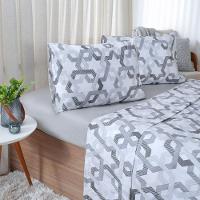 Jogo De Cama Solteiro 3 Pçs 150 Fios Super Macio 100% Algodão Fliese - 2