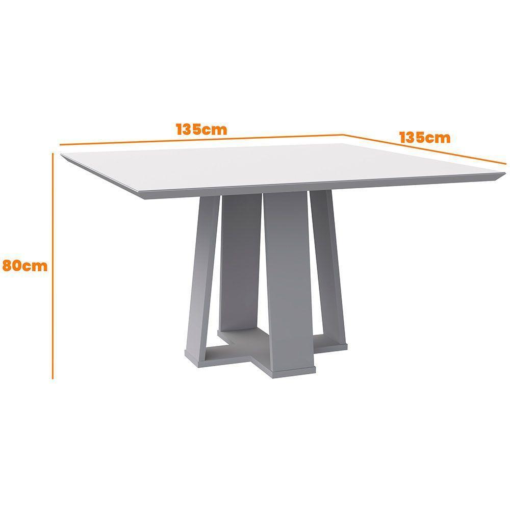 Mesa Valencia 135X135Cm - Ypê/Off White - 2