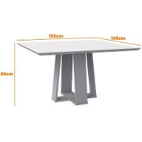 Mesa Valencia 135X135Cm - Ypê/Off White - 3