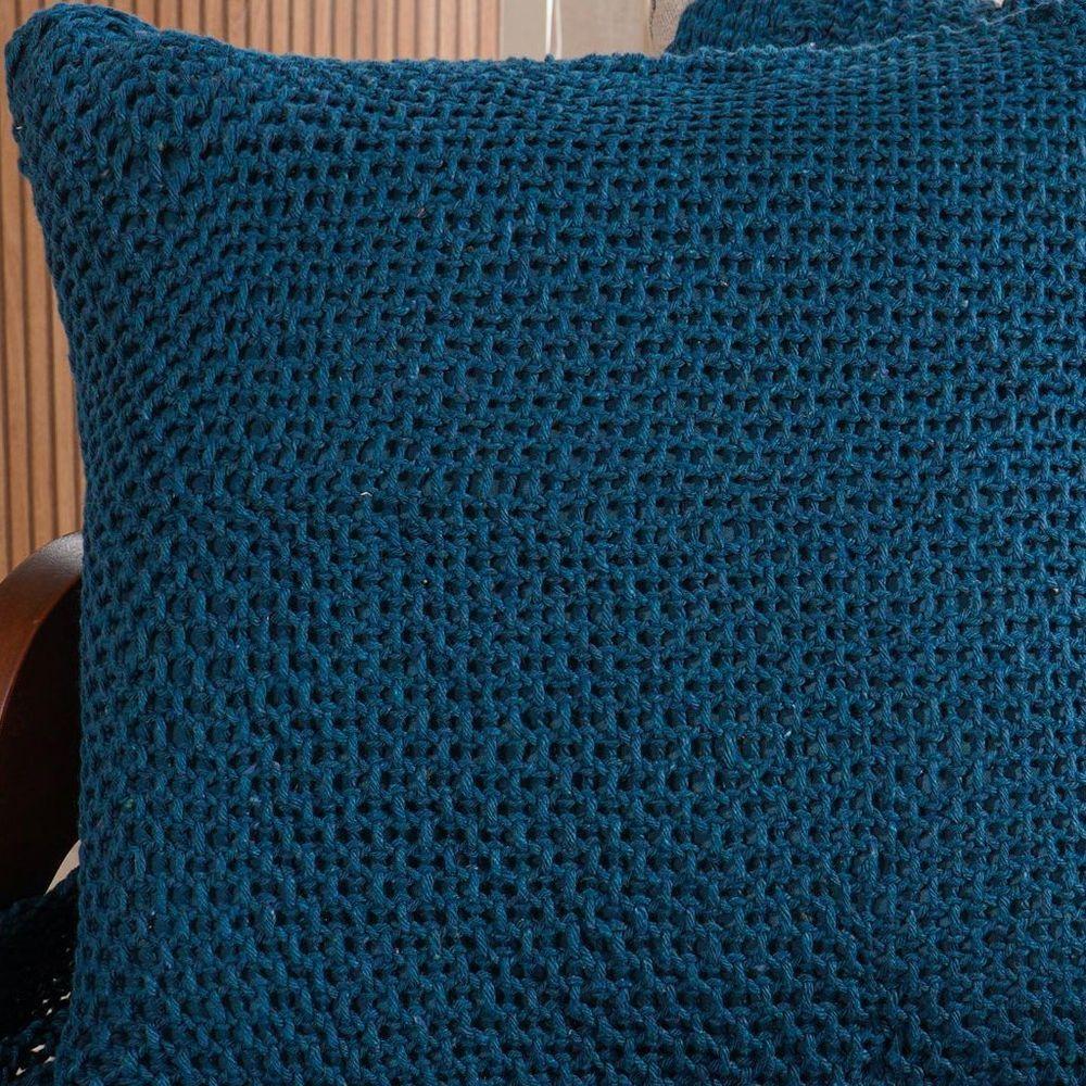 Capa De Almofada Atacama New Decotiva 45x45cm Azul Cobalto - 3