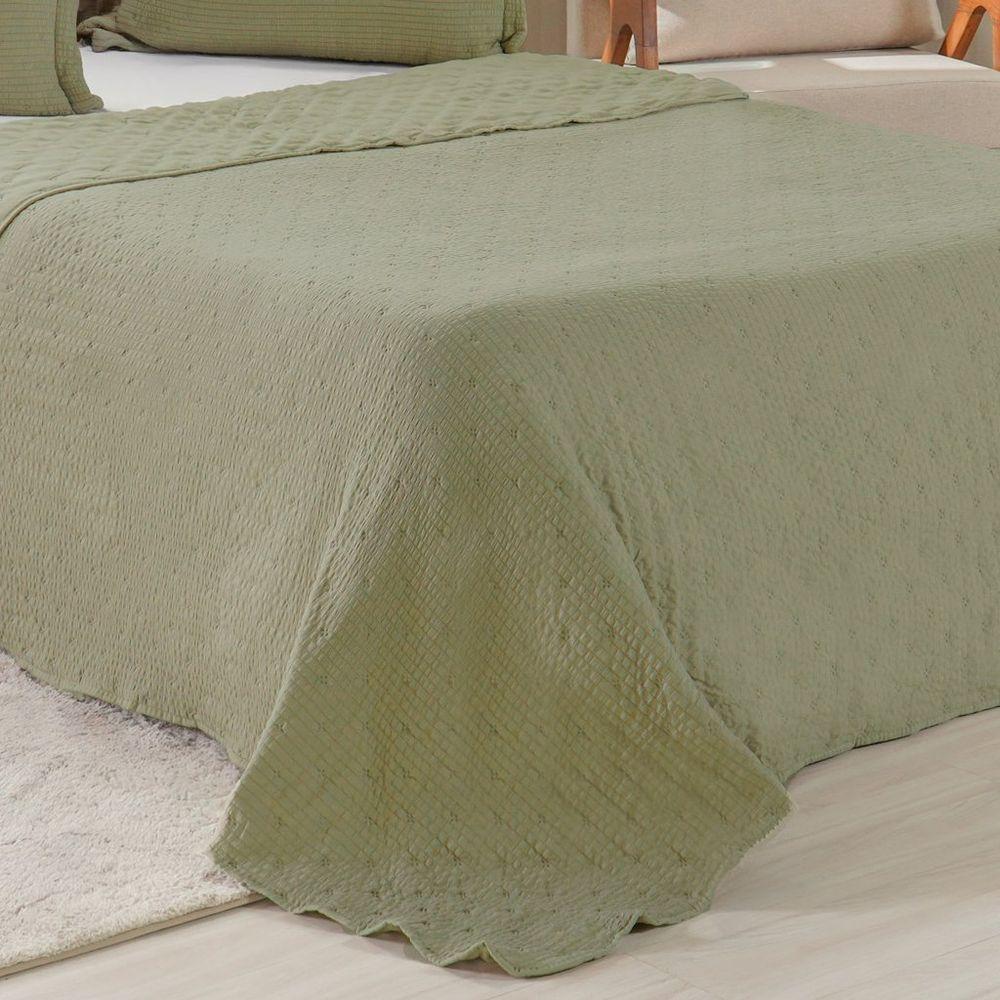 Kit Colcha Casal Santorini New 220x240cm Folha Seca - 5
