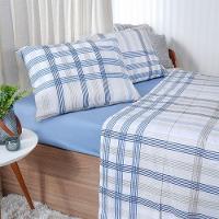 Jogo De Cama Solteiro 3 Pçs 150 Fios Super Macio 100% Algodão Chess - 1