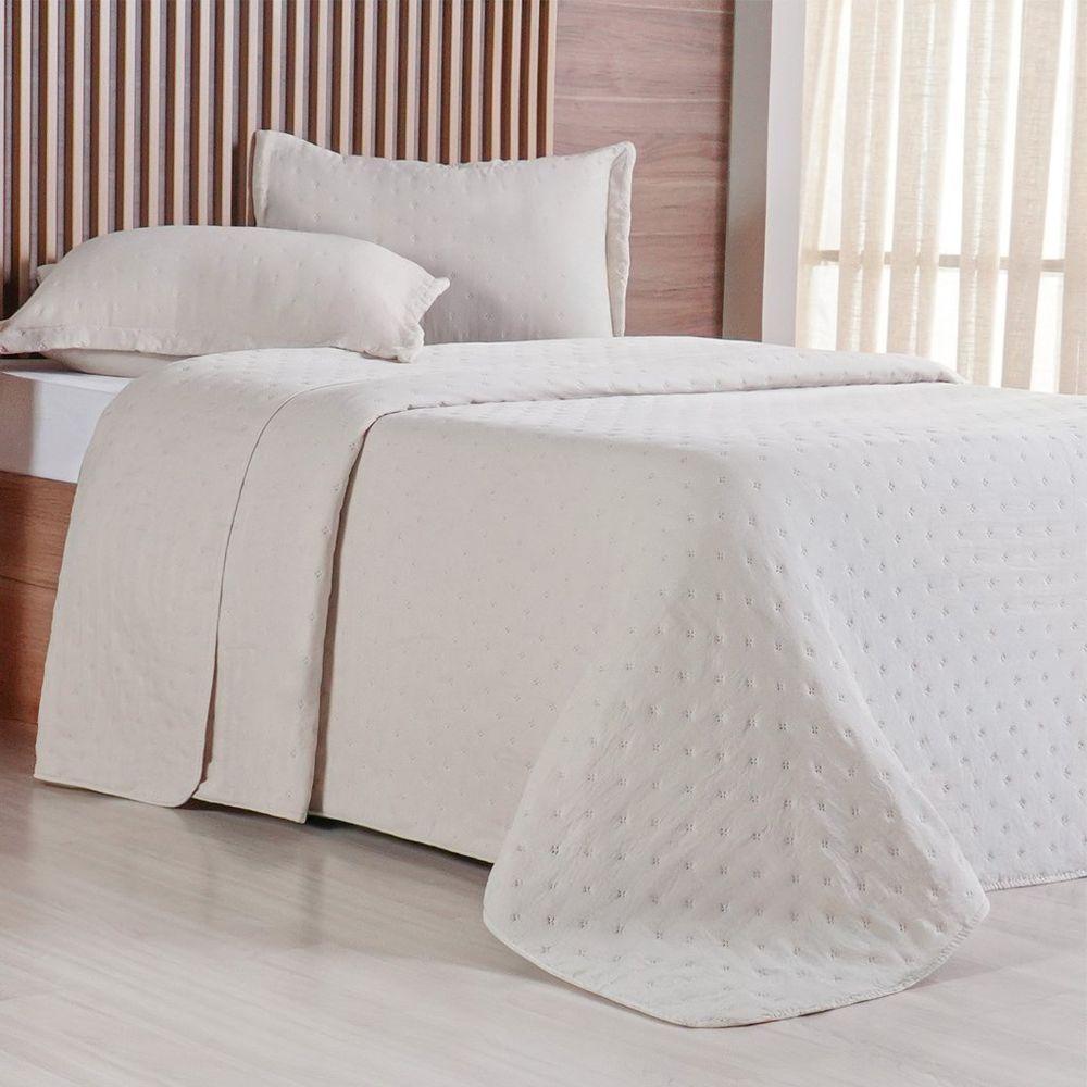 Kit Colcha King Miraggio New Soft 260x280cm Amendoa - 1