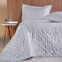 Kit Colcha Casal Sensatti 3d Embossed 220x240cm Cinza Fog - 1
