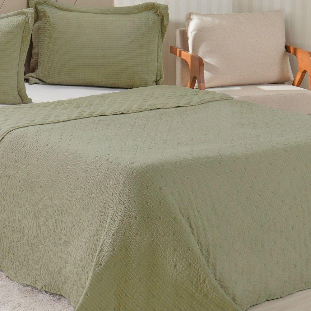 Kit Colcha King Santorini New 260x280cm Folha Seca - 4