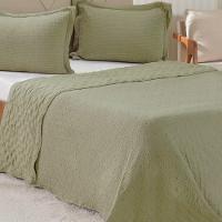 Kit Colcha King Santorini New 260x280cm Folha Seca - 3